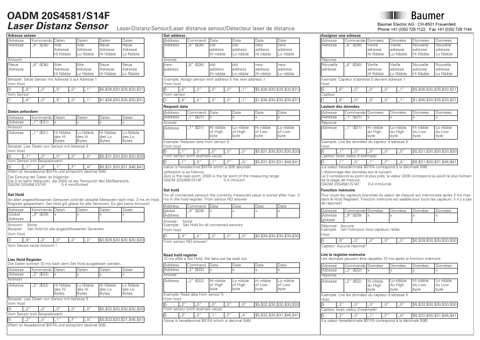 Baumer OADM 20S4581/S14F User Manual | Page 4 / 6