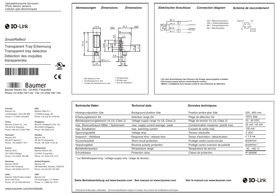 Baumer FNDR 14G6902/S14/IO User Manual | 3 pages