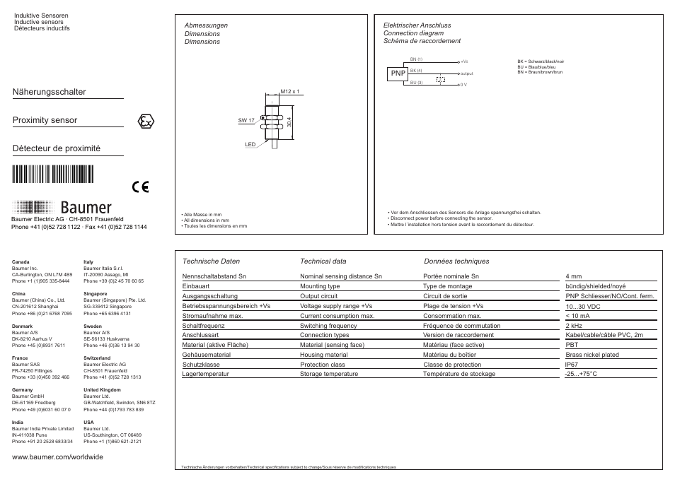 Baumer IFRM 12P17X1/L User Manual | 4 pages