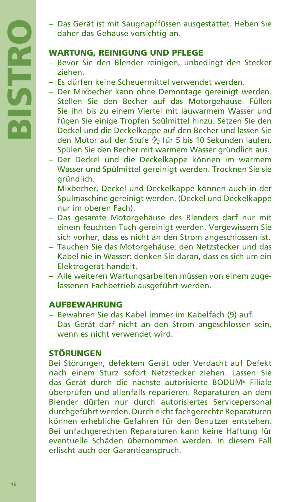 Bis tro | Bodum Bistro 11303 User Manual | Page 17 / 96