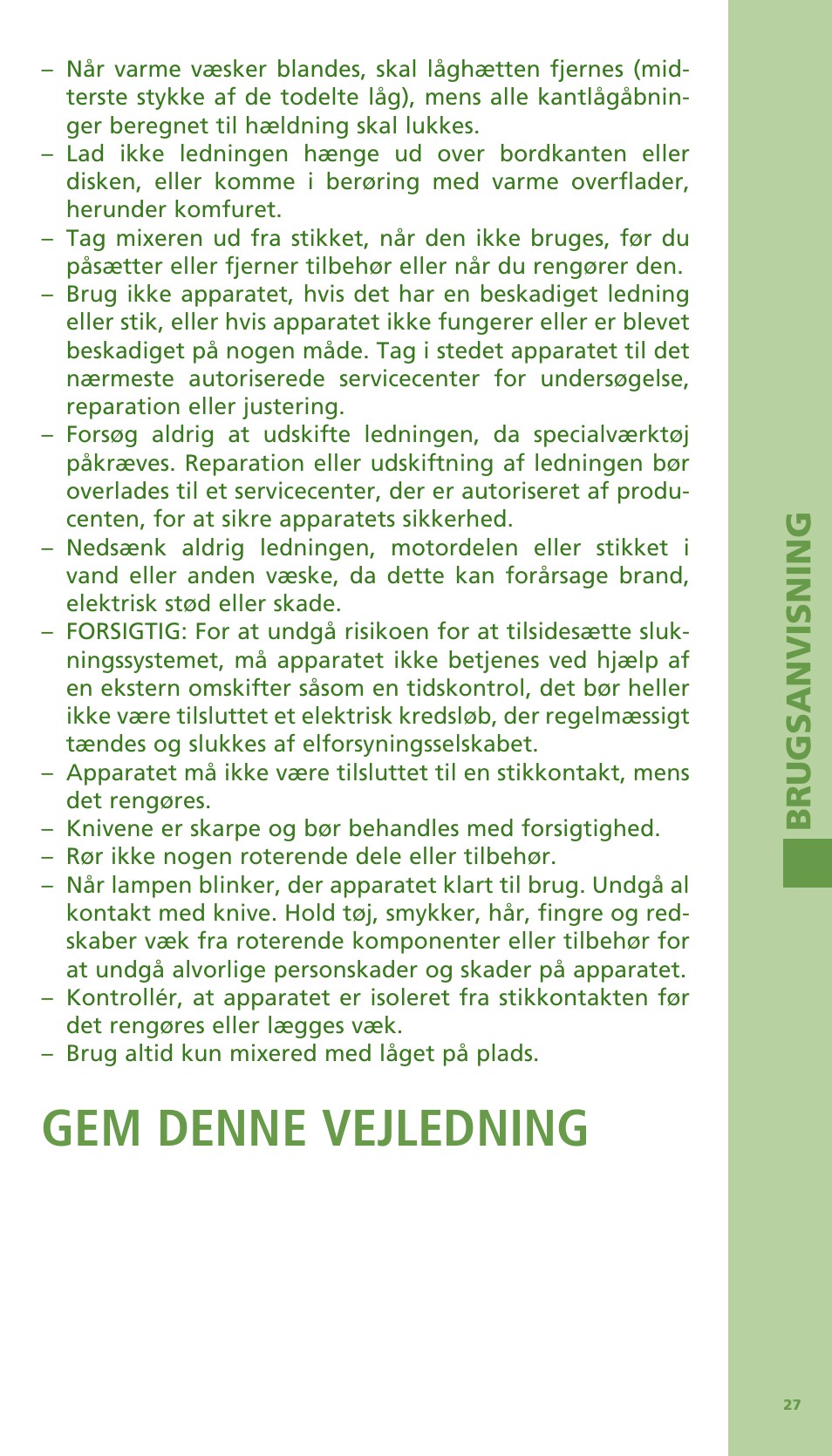 Gem denne vejledning | Bodum Bistro 11303 User Manual | Page 28 / 96