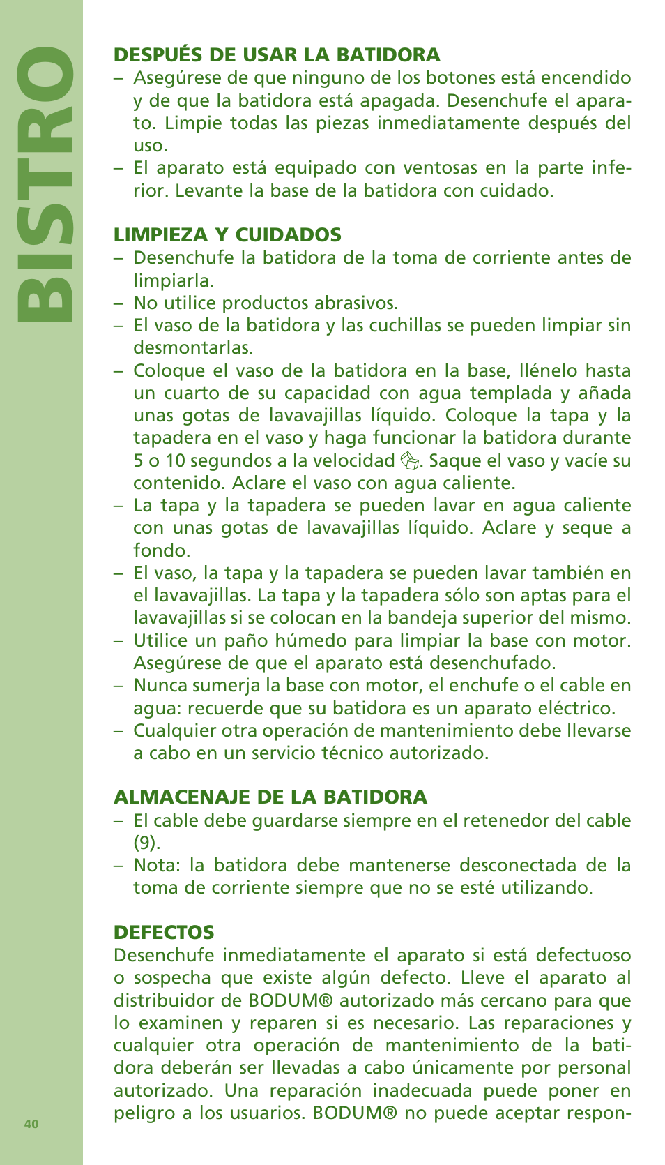 Bis tro | Bodum Bistro 11303 User Manual | Page 41 / 96