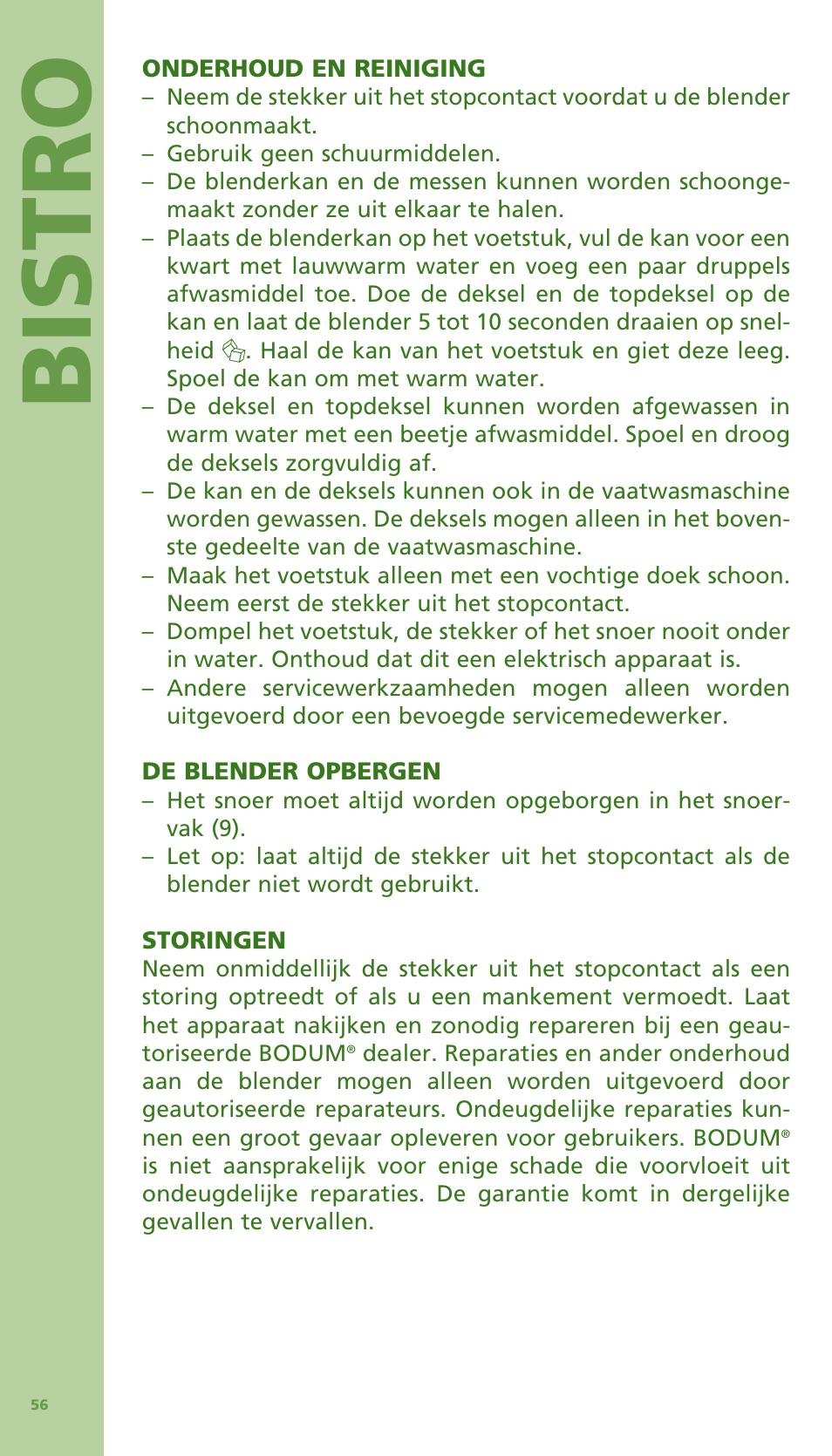 Bis tro | Bodum Bistro 11303 User Manual | Page 57 / 96
