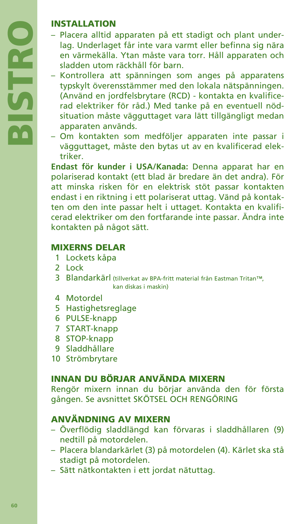 Bis tro | Bodum Bistro 11303 User Manual | Page 61 / 96