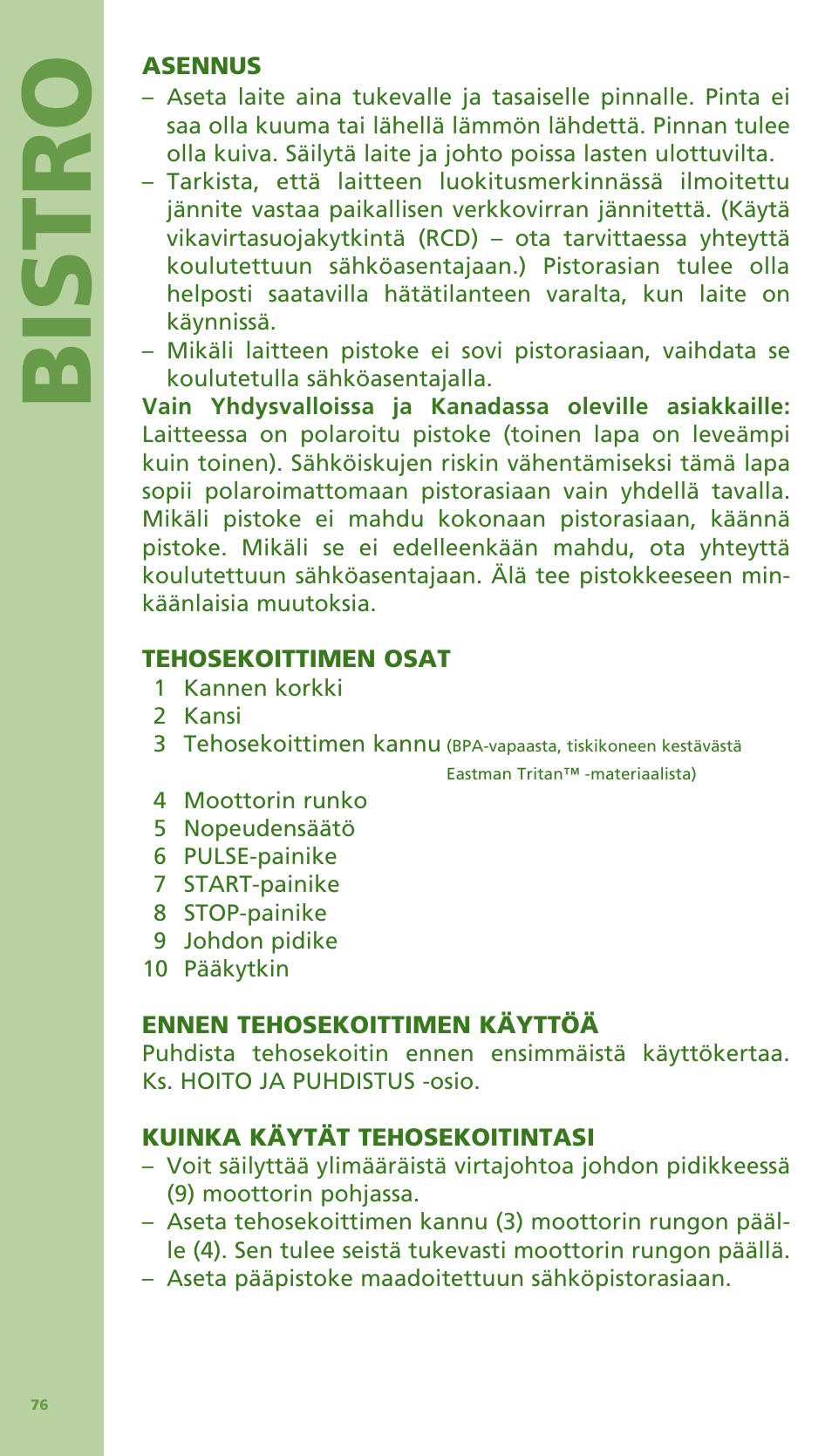 Bis tro | Bodum Bistro 11303 User Manual | Page 77 / 96