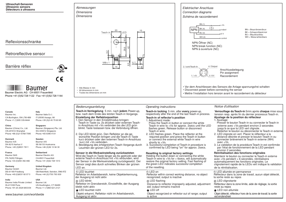 Baumer URDK 20N7914/S35A User Manual | 2 pages