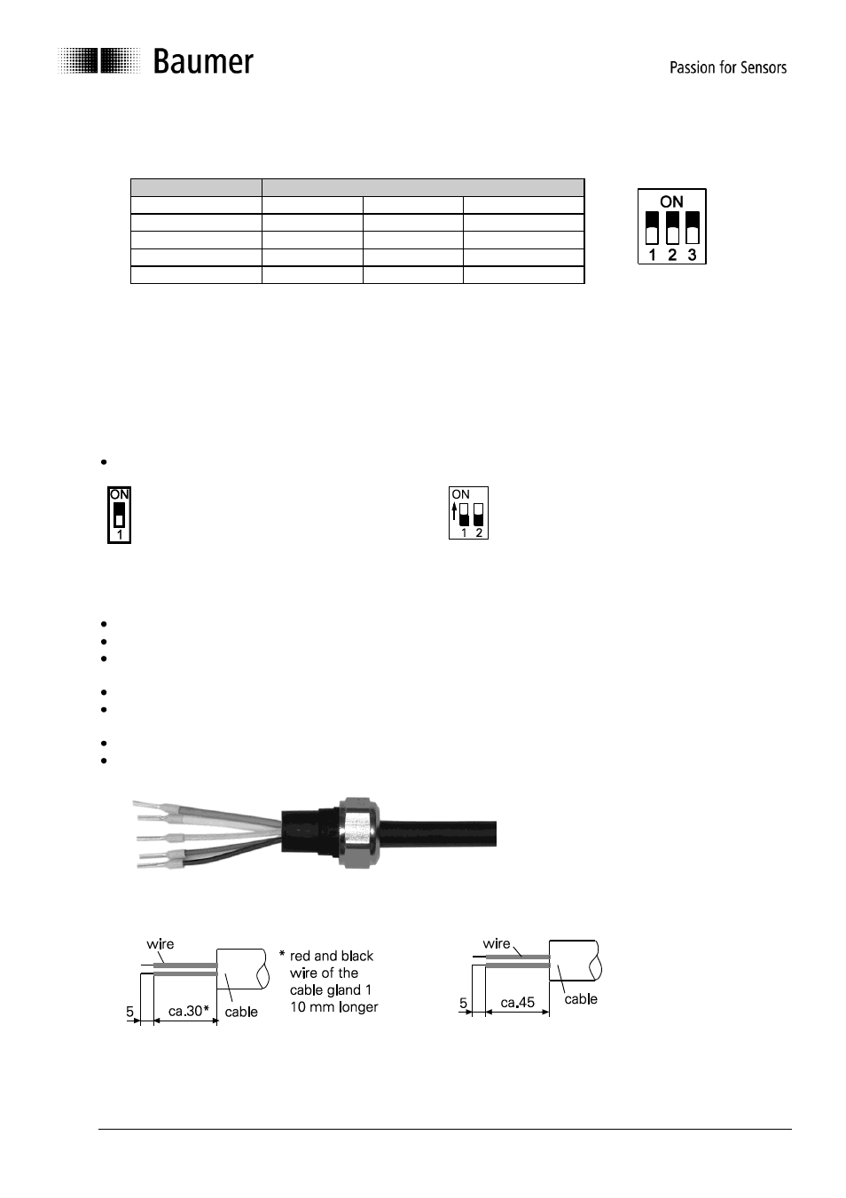 Setting the baud rate, Terminating resistor, Bus cover connection | Baumer G1-G2-G0-GE-GB-GXxxx User Manual | Page 15 / 18