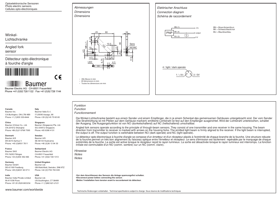 Baumer FGLM 080P8001/S35L User Manual | 2 pages