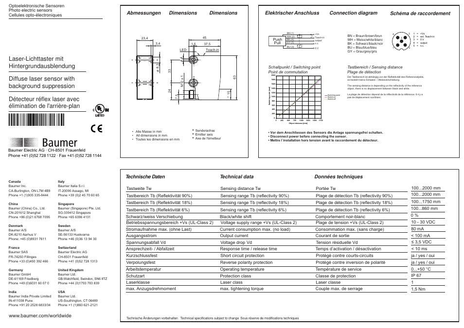 Baumer OHDK 25G6911/S14 User Manual | 3 pages