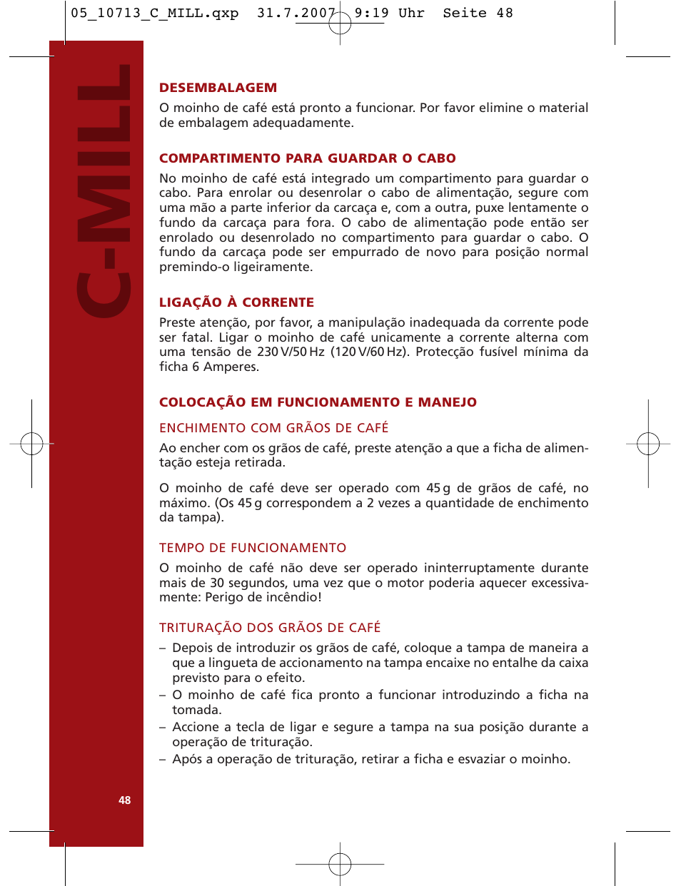 C-mill | Bodum C-Mill 10713 User Manual | Page 47 / 54