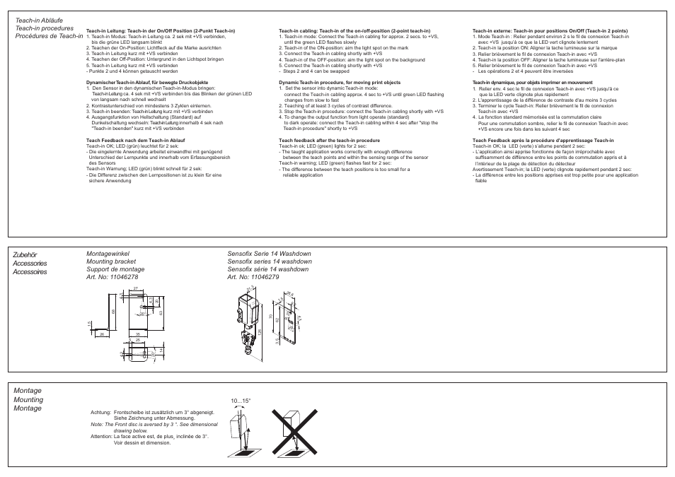 Zubehör accessories accessoires, Montage mounting montage | Baumer FKDR 14G6901/S14 User Manual | Page 2 / 2