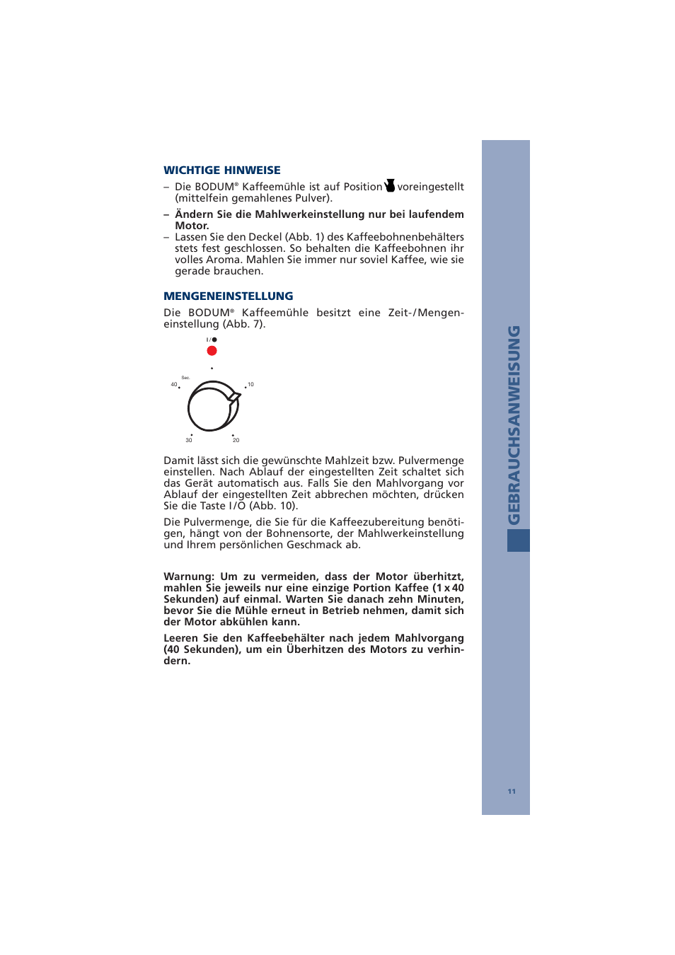 Gebrauchsanweisung | Bodum ANTIGUA 10462 User Manual | Page 13 / 57