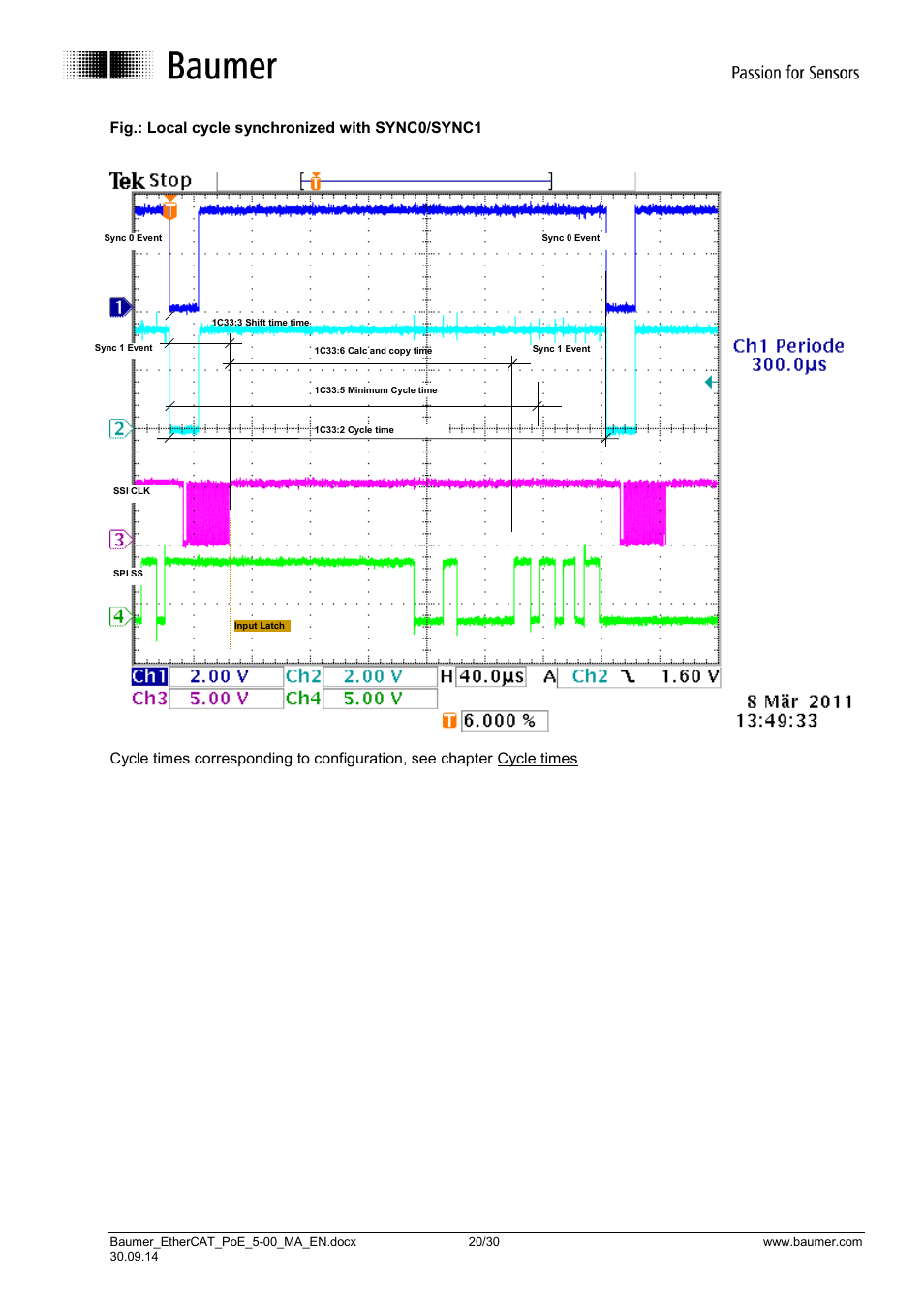 Baumer BMxx, GBxxx-GXxxx - EtherCAT / PoE from version ,5.0 User Manual | Page 20 / 30
