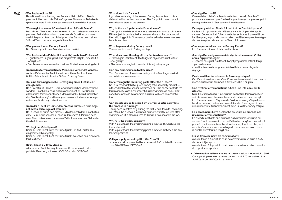 Baumer O500.GP-PV1T.72O User Manual | Page 4 / 4