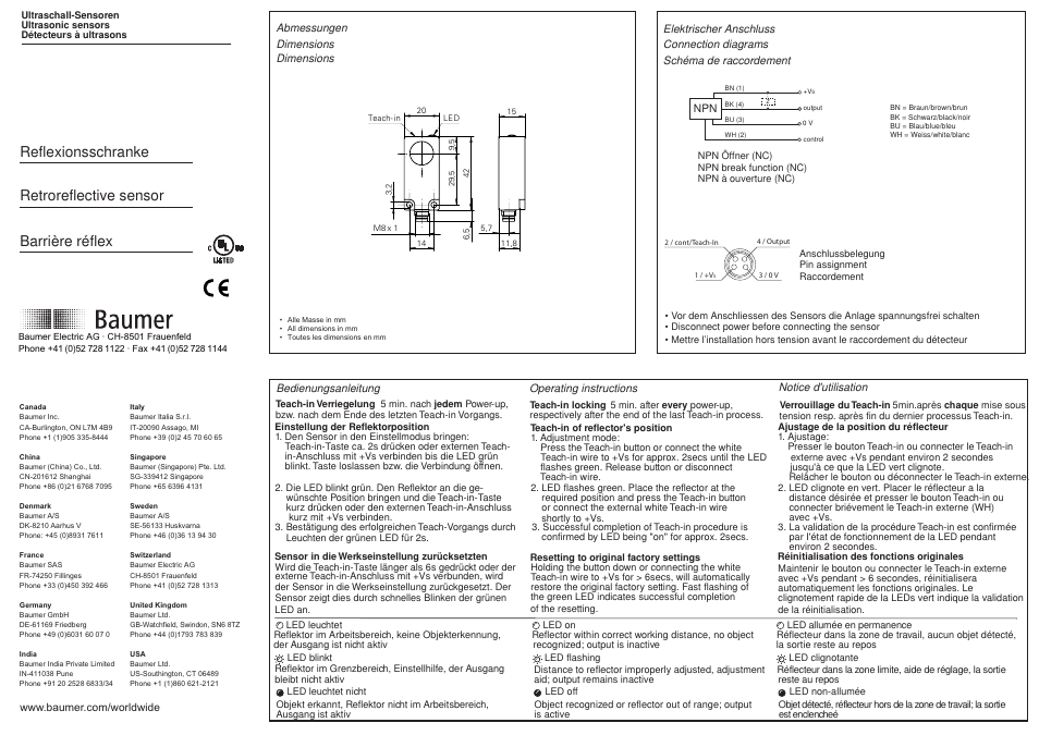 Baumer URDK 20N7903/S35A User Manual | 2 pages