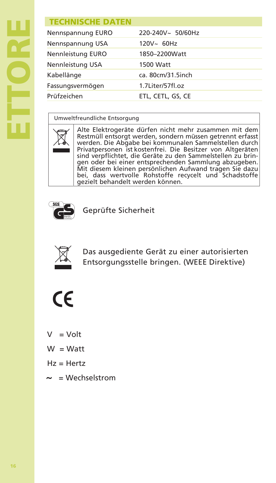 Ettore | Bodum 11175 User Manual | Page 18 / 73