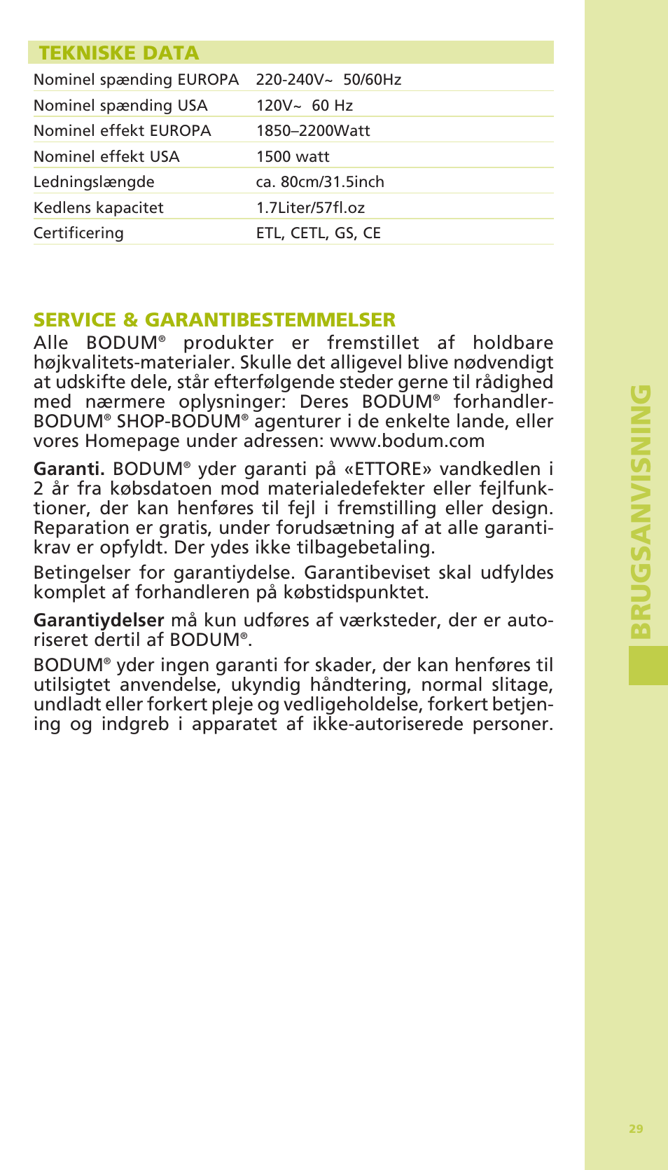 Bodum 11175 User Manual | Page 31 / 73