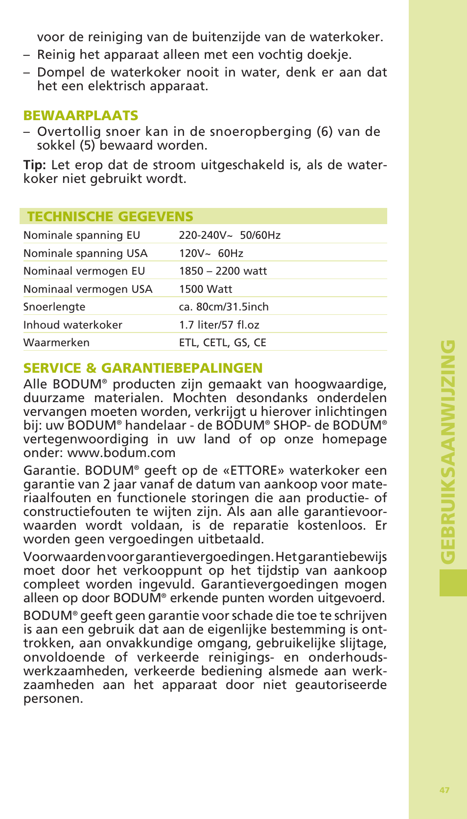 Bodum 11175 User Manual | Page 49 / 73