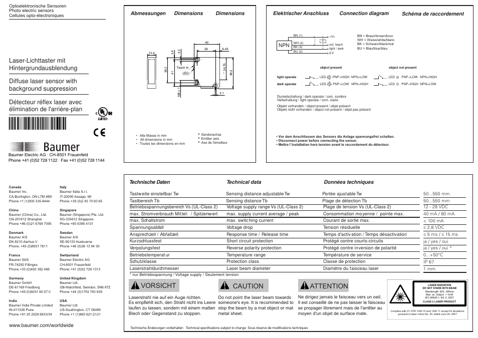 Baumer OHDM 13N6901/S35A User Manual | 2 pages