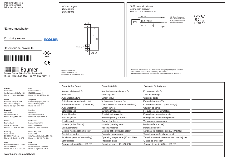 Baumer IFBR 17P37T1/S14L-9 User Manual | 2 pages