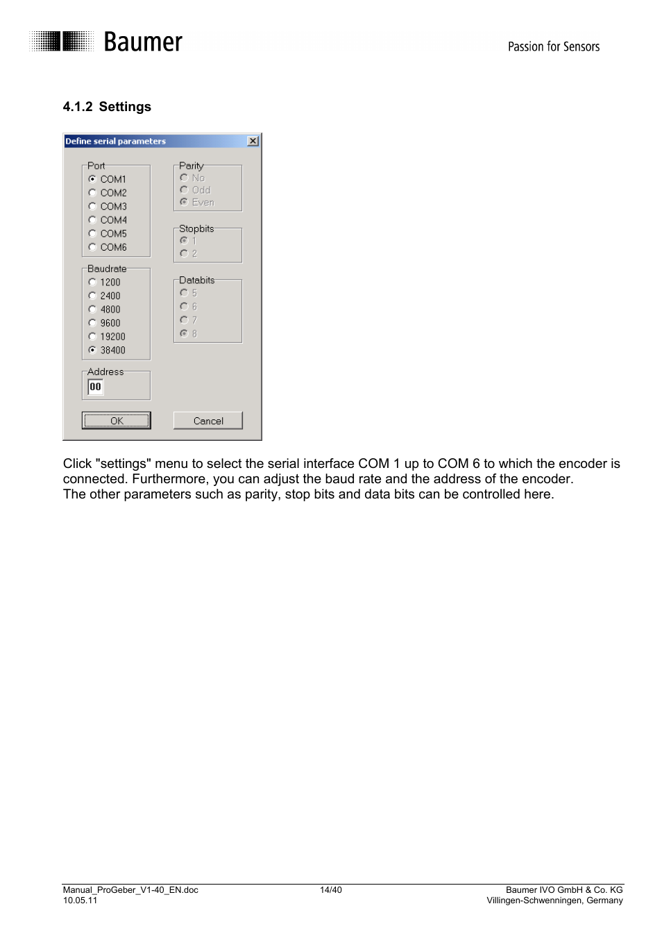 Baumer G1-G2-GB-GXxxx User Manual | Page 14 / 40