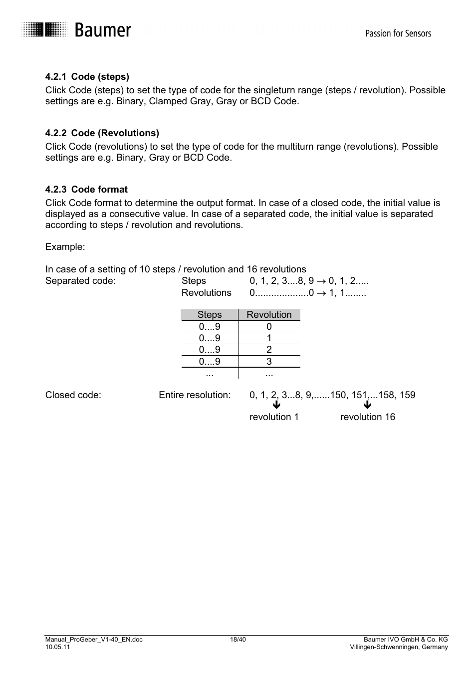 Baumer G1-G2-GB-GXxxx User Manual | Page 18 / 40