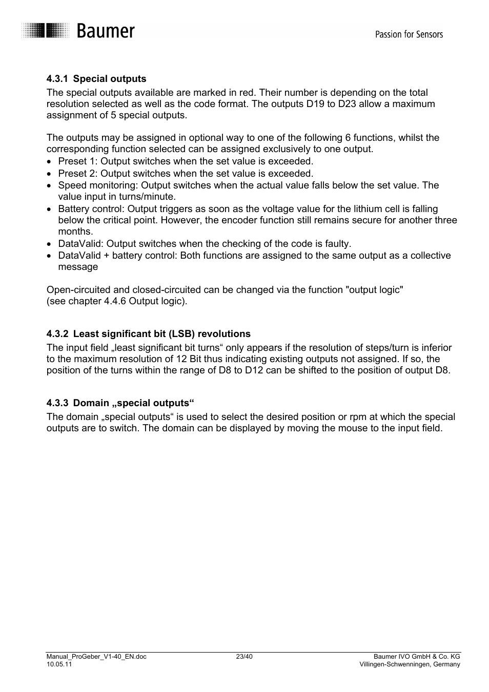 Baumer G1-G2-GB-GXxxx User Manual | Page 23 / 40