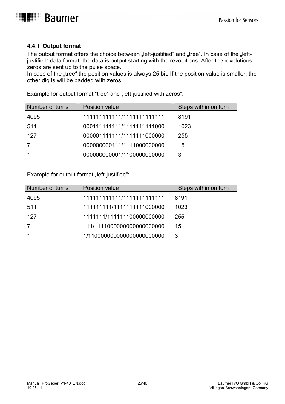 Baumer G1-G2-GB-GXxxx User Manual | Page 26 / 40