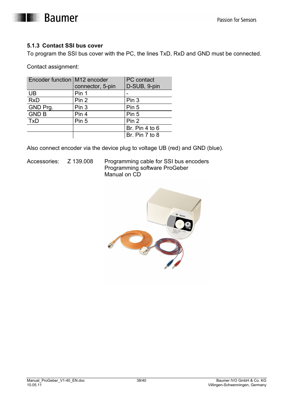 Baumer G1-G2-GB-GXxxx User Manual | Page 38 / 40