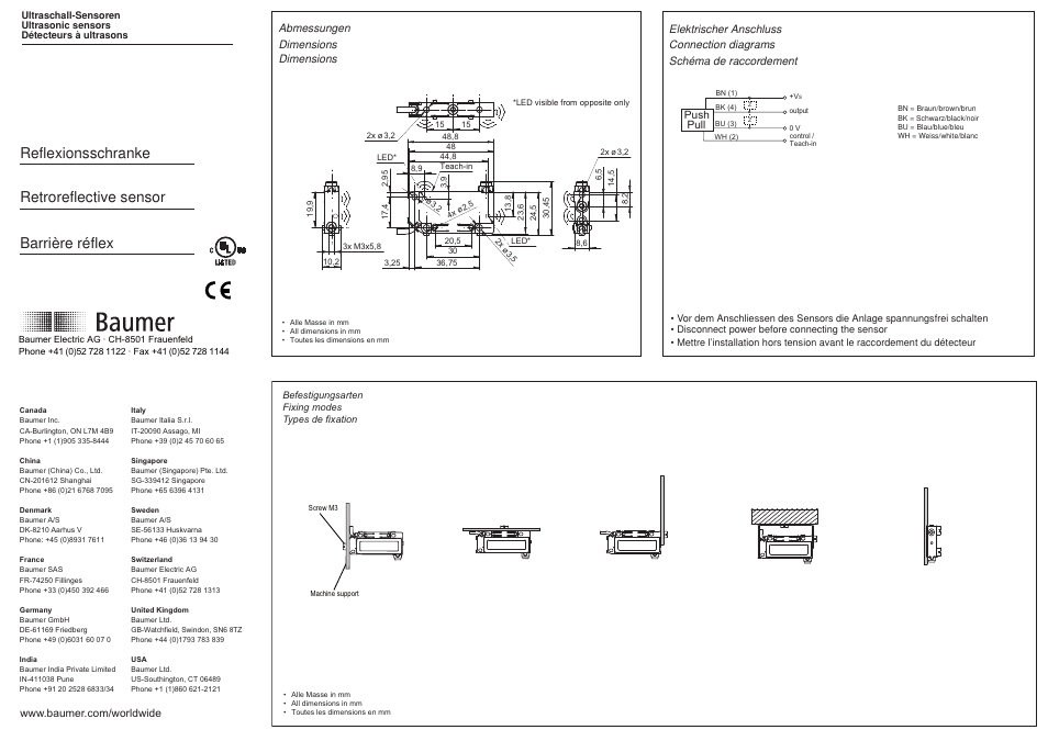 Baumer URDK 09G8914 User Manual | 3 pages