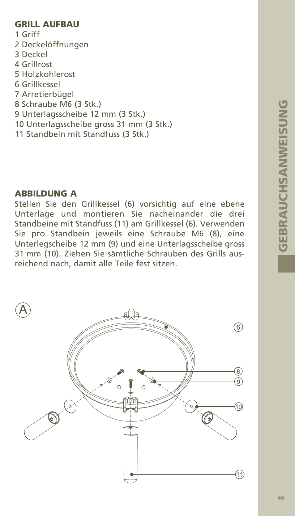 Gebra uchs a n we isung | Bodum MINI PICNIC ChArCOAl GrIll 11421 User Manual | Page 10 / 39