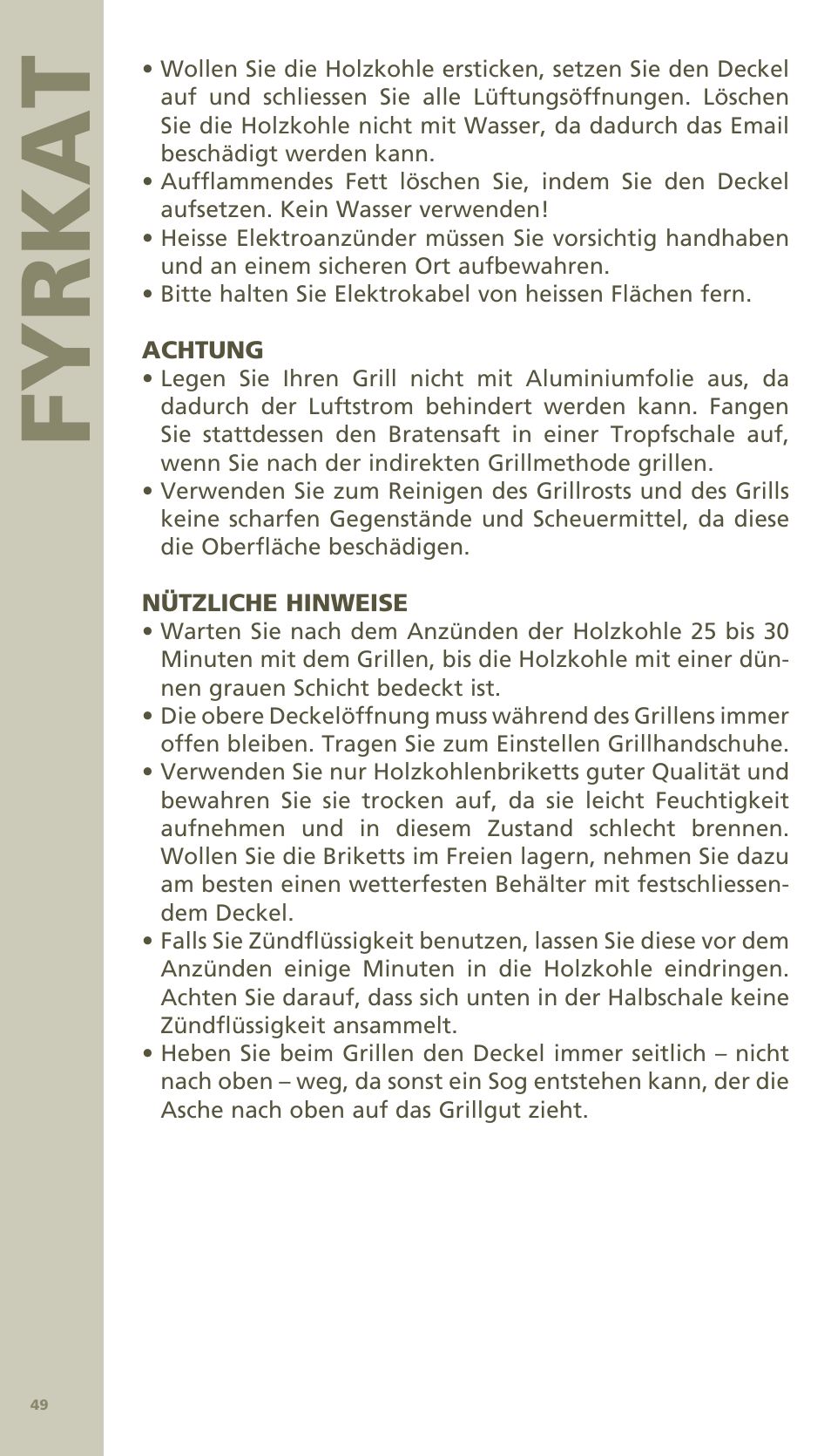 Fyrkat | Bodum MINI PICNIC ChArCOAl GrIll 11421 User Manual | Page 13 / 39