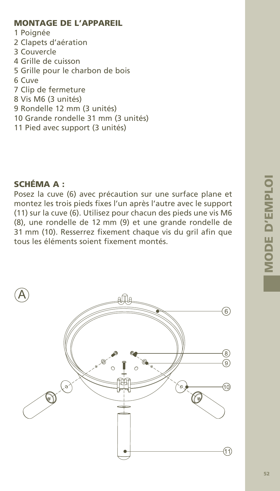 Mo de d’em ploi | Bodum MINI PICNIC ChArCOAl GrIll 11421 User Manual | Page 16 / 39