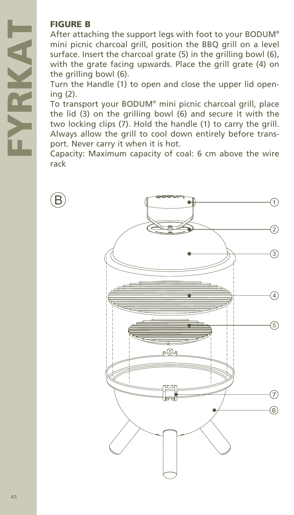 Fyrkat | Bodum MINI PICNIC ChArCOAl GrIll 11421 User Manual | Page 5 / 39