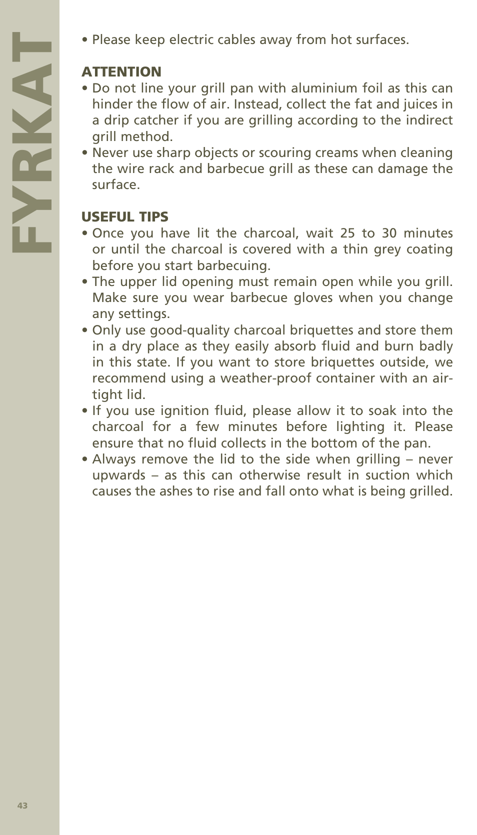 Fyrkat | Bodum MINI PICNIC ChArCOAl GrIll 11421 User Manual | Page 7 / 39