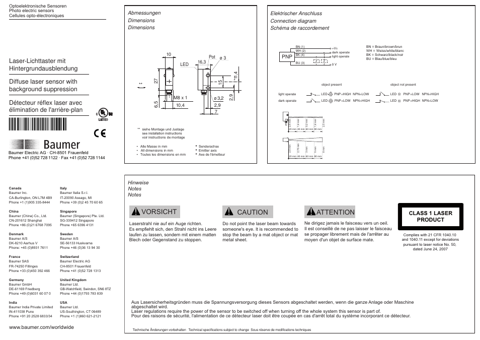 Baumer OHDK 10P5150/S35A User Manual | 2 pages