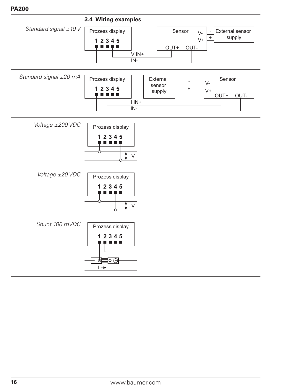 Baumer PA200 User Manual | Page 16 / 30