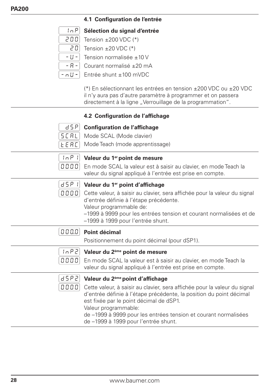 Baumer PA200 User Manual | Page 28 / 30