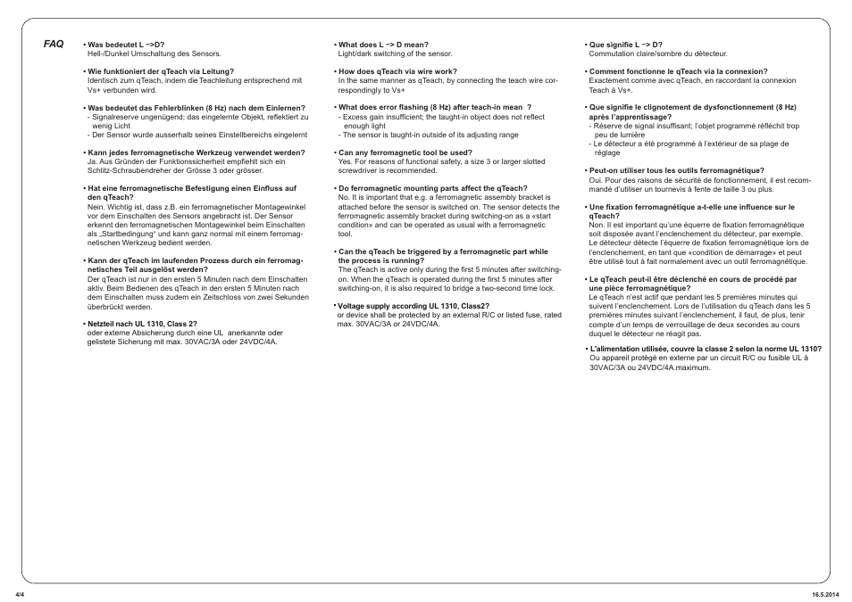 Baumer O500.SP-GW1B.72O User Manual | Page 4 / 4