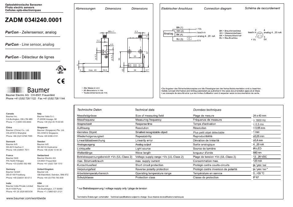 Baumer ZADM 034I240.0001 User Manual | 4 pages