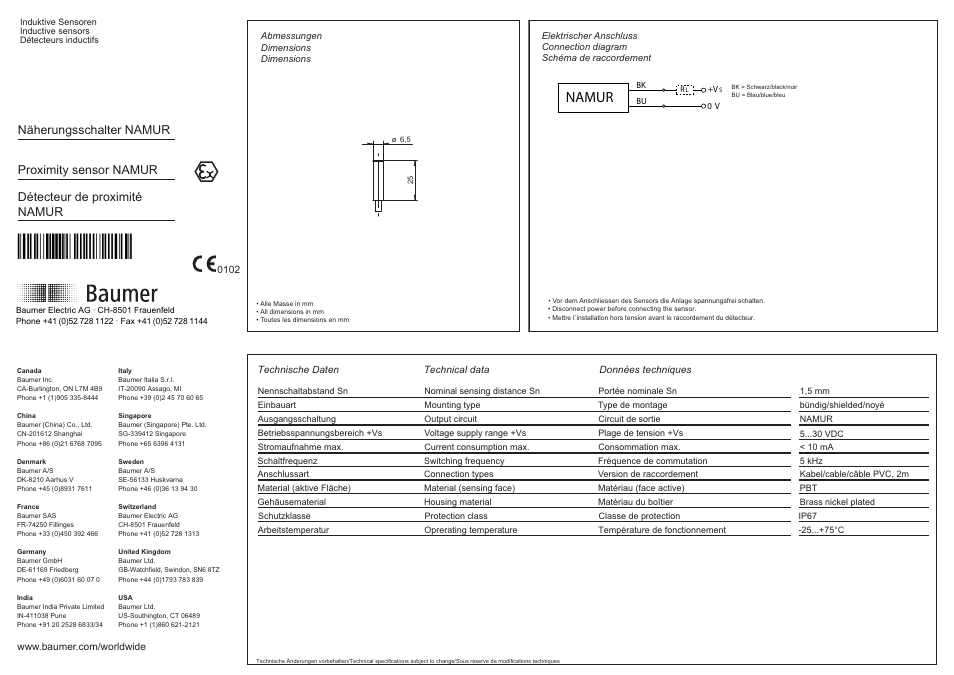 Baumer IFRM 06X9503 User Manual | 4 pages