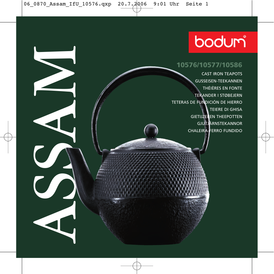 Bodum 10576 User Manual | 10 pages