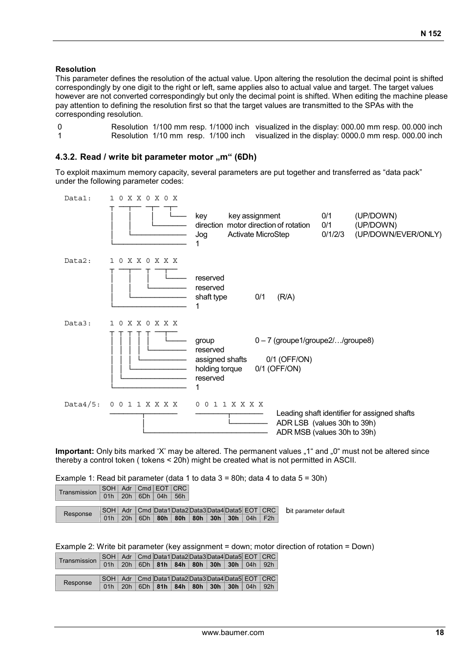 Baumer N 152 User Manual | Page 18 / 30