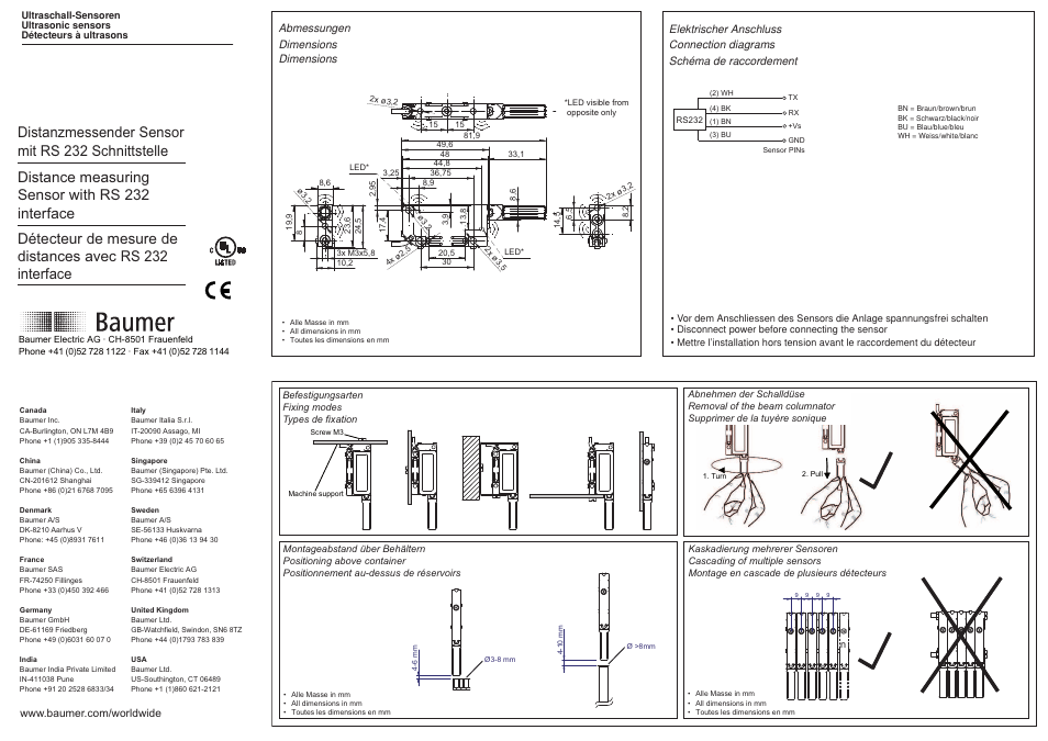 Baumer UNCK 09T9114/D1 User Manual | 2 pages