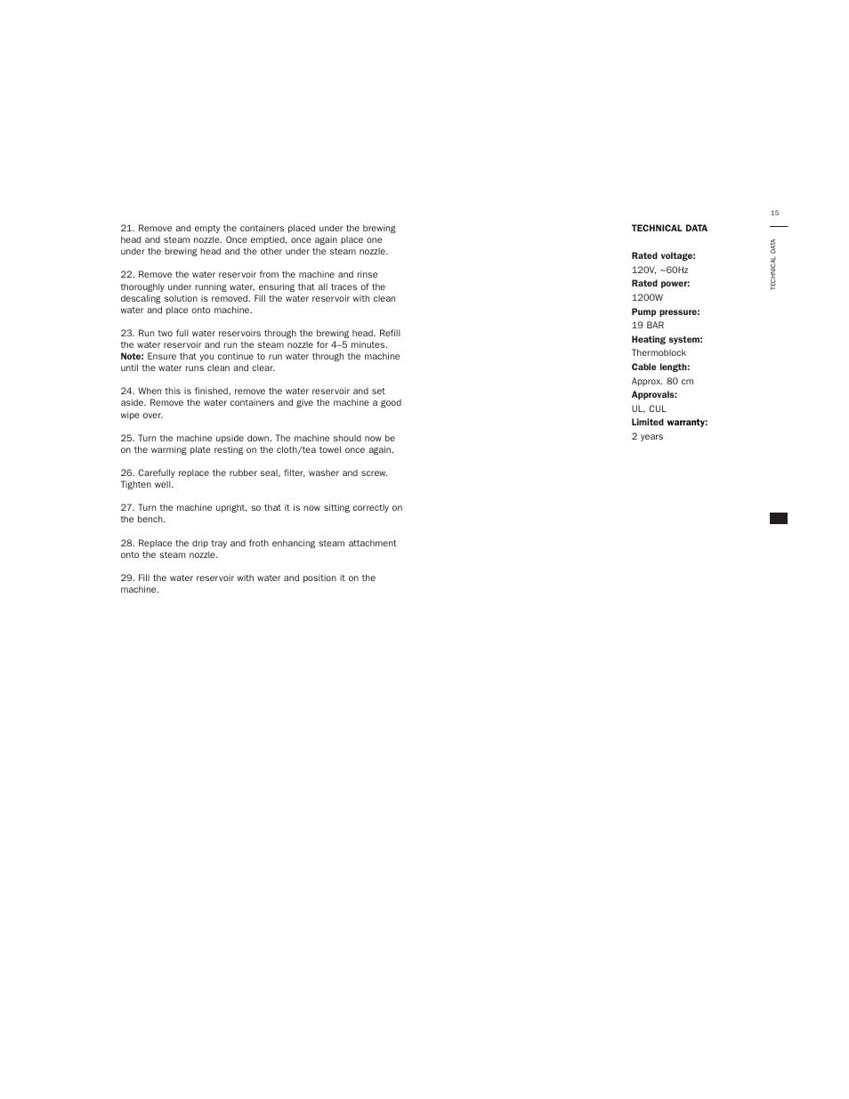 Bodum GRANOS 3020 User Manual | Page 17 / 26