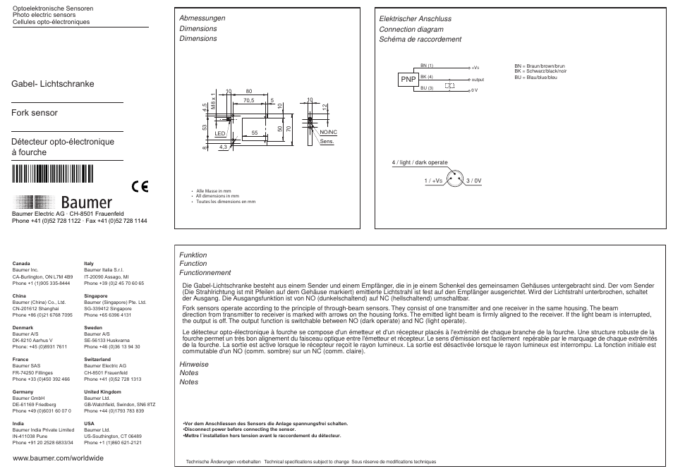 Baumer FGUM 050P8001/S35L User Manual | 2 pages