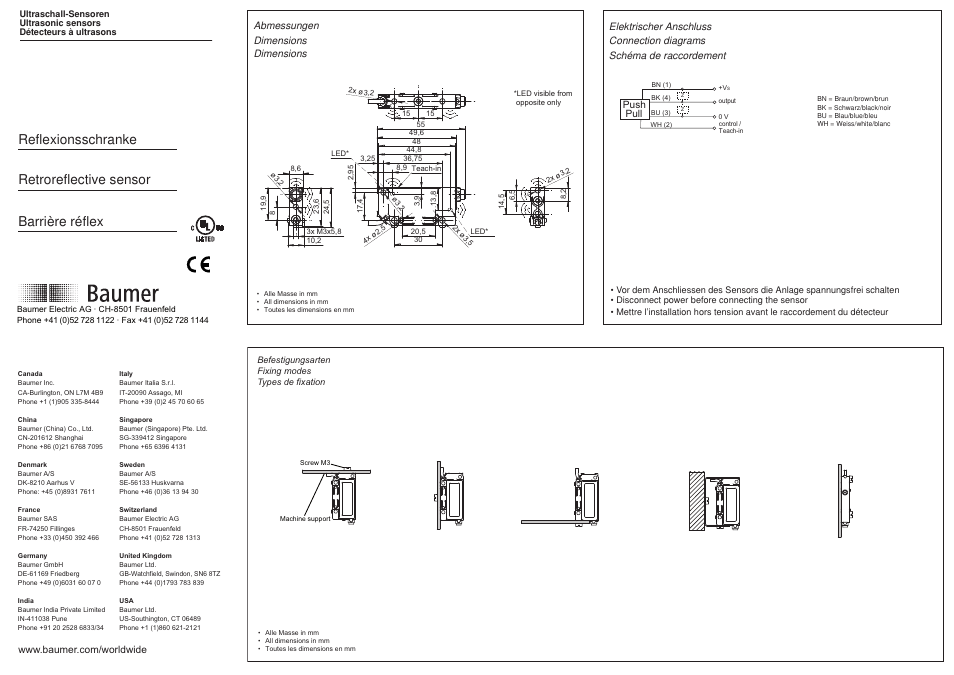 Baumer URCK 09G8914 User Manual | 3 pages