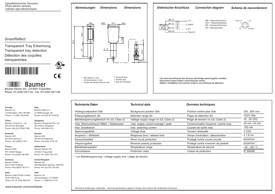 Baumer FNDH 14G6902/KS34A User Manual | 3 pages