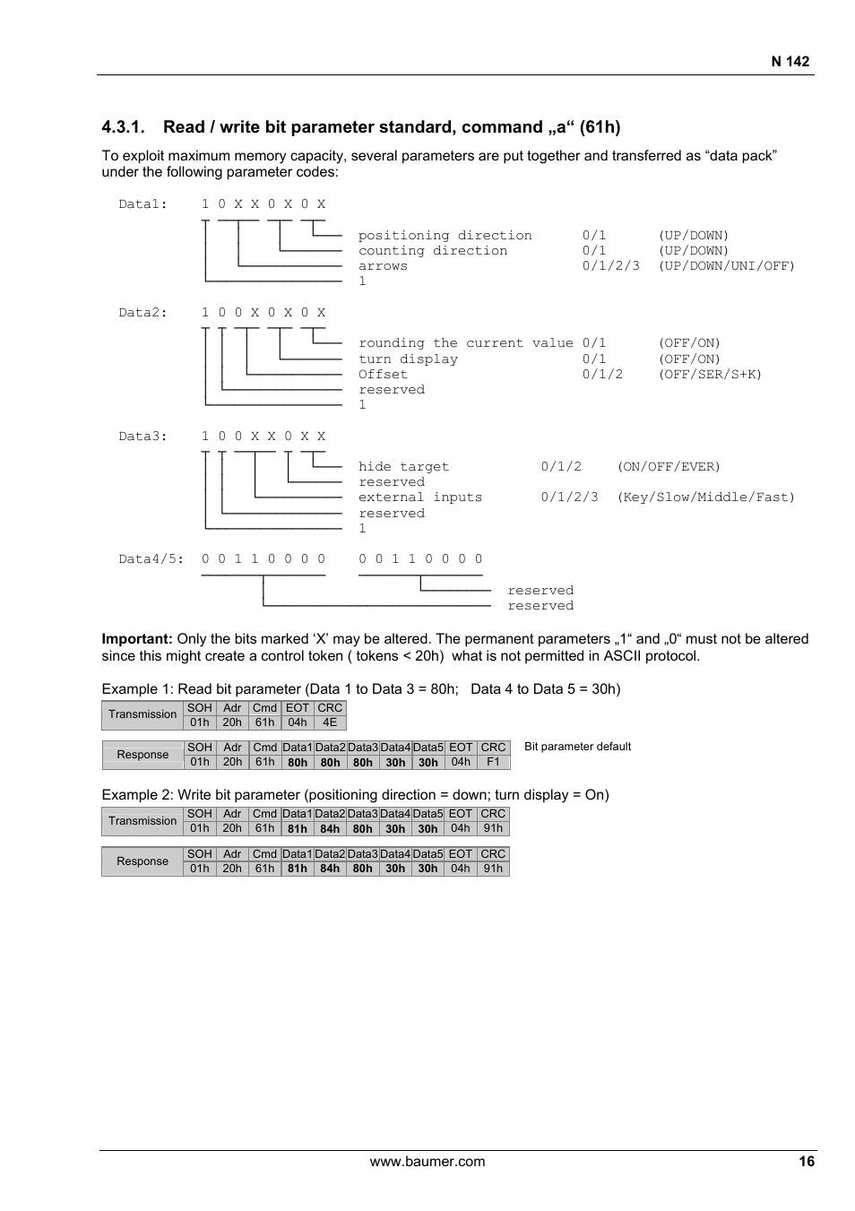 Baumer N 142 User Manual | Page 16 / 32