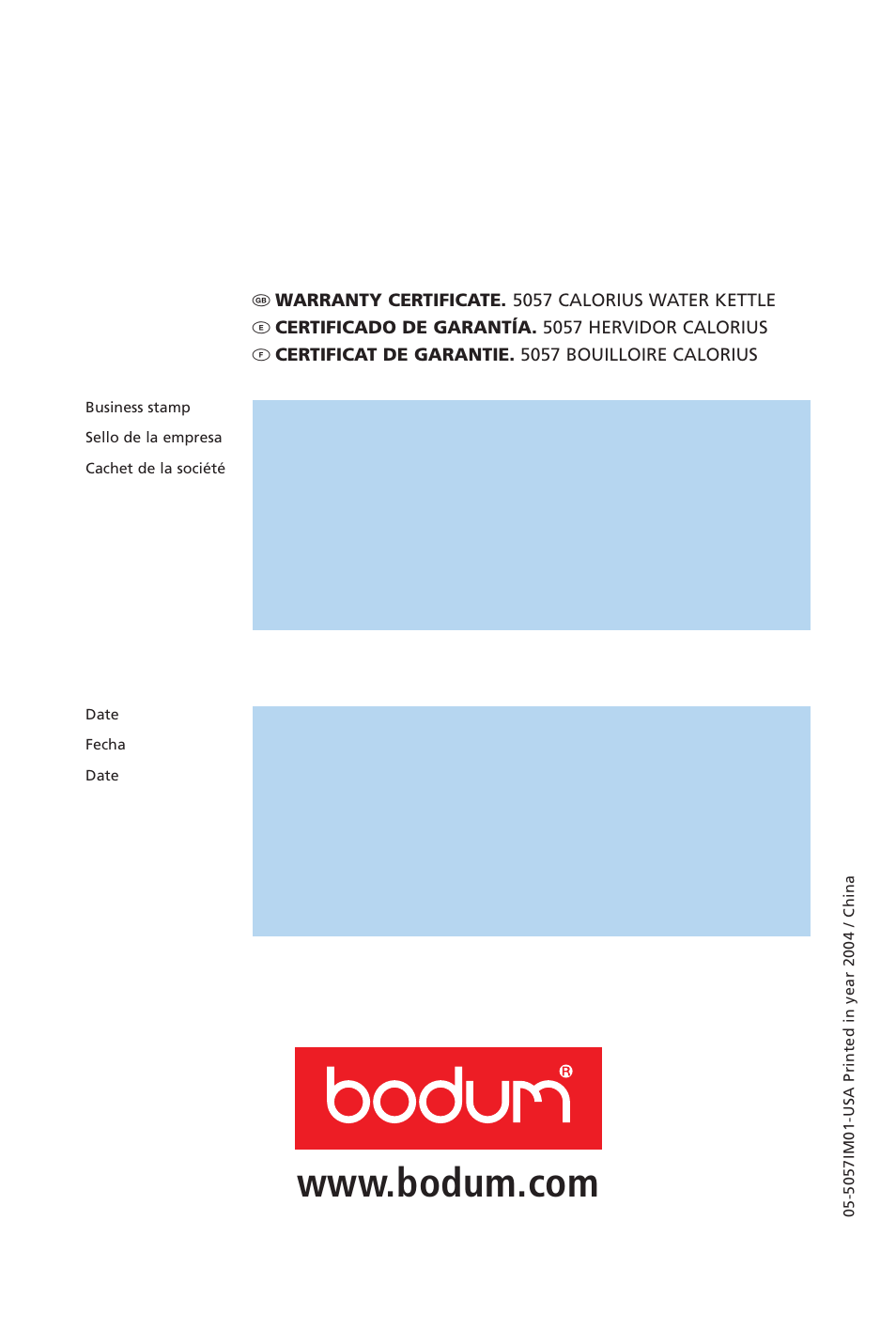 Bodum 5057 User Manual | Page 26 / 26